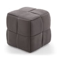thumbnail image 7 of Tcbosik Corduroy Square Ottoman, 15.7-Inch Upholstered Stool with Soft Padding, Versatile Footrest and Accent Seat for Living Room, Gray, 7 of 7