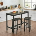 thumbnail image 2 of VASAGLE 2 Pack Bar Stools Bar Chairs Kitchen Breakfast Bar Stools with Footrest Industrial in Living Room Party Room Gray and Black, 2 of 7