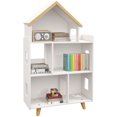 thumbnail image 1 of Qaba Armoire Organisatrice de Rangement pour Jouets, Bibliothèque pour Enfants à 3 Niveaux, Blanc, 1 of 9