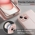 thumbnail image 5 of JETech Wallet Case for iPhone 15 6.1-Inch, Shockproof PU Leather Magnetic Flip Cover with Card Holder, Stand Feature and Full Camera Protection (Pink), 5 of 6