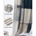 thumbnail image 3 of Blue Beige Geometric Blackout Curtains for Bedroom Living Room Darkening Curtains 63 Inches Long Modern Abstract Geometric Art Window Curtain 2 Panels Set Window Treatment Grommet Drapes 42"x63", 3 of 9