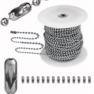 Bead Chain ONDEPOT 30 Inch Spec Nickel Plated 2.4mm Ball Chain ...