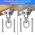 thumbnail image 3 of Gancho de techo resistente de acero inoxidable SUS304, ganchos para colgar, 4 tornillos de fijación para juegos de madera de hormigón, yoga, hamaca, silla colgante Sailing Electrónica, 3 of 5