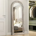 thumbnail image 4 of Solid Wood Full-Length Mirror 64"x21" for Living Room Bedroom,Weathered White, 4 of 6