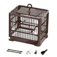 thumbnail image 4 of S SERENABLE Parrot Bird Cage, Parrot Travel Cage, Foldable, Easy to Clean , Pets Accessories brown, 4 of 8