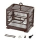 thumbnail image 4 of Jaula para pájaros loro, jaula de viaje para loros, plegable, fácil de limpiar, accesorios para mascotas, jaula para uso doméstico, casa para mascotas marrón, 4 of 7