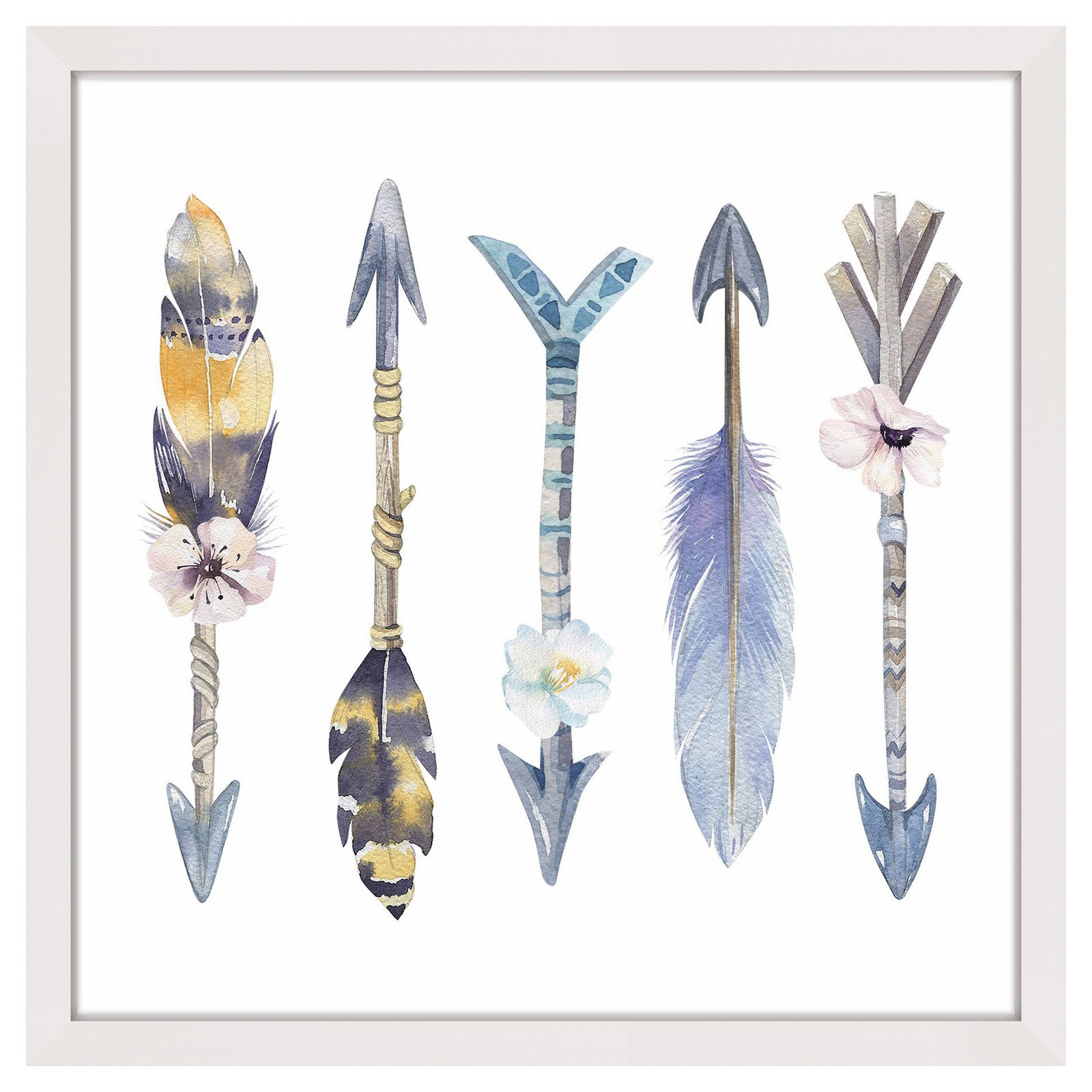 Marmont Hill "Floral Arrows" by Shayna Pitch Framed Painting Print