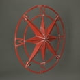 thumbnail image 5 of Zeckos Coral Distressed Metal Compass Rose Nautical Wall Décor 20 inch, 5 of 6