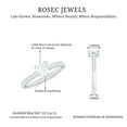 thumbnail image 6 of Rosec Jewels Heart Engagement Ring Half Carat - 5 MM Lab Diamond Ring - EF-VS Quality, 10K White Gold, US 5.00, 6 of 9