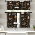 thumbnail image 1 of Coffee Kitchen Curtains Black Window Curtains and Valances Set 36 Inch, Coffee House Short Tier Curtain for Kitchen, Coffee Shop Small Kitchen Decor, 1 of 5