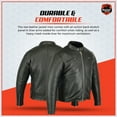thumbnail image 3 of Daniel Smart Mens Leather Motorcycle Jacket Sporty Cruiser Leather Mens Jacket, 3 of 7