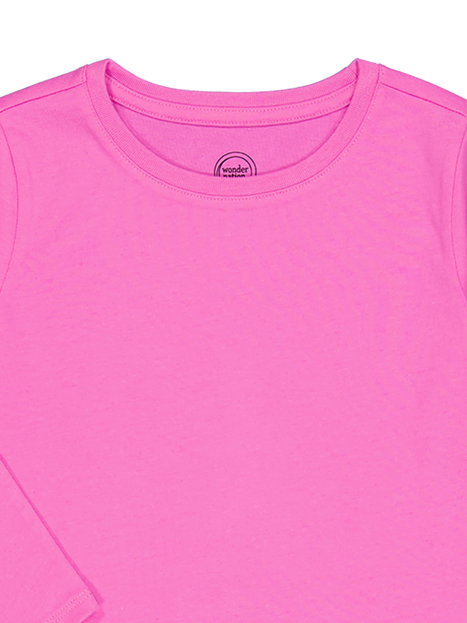 Wonder Nation Girls Long Sleeve Kid Tough T-Shirt, Sizes 4-18 & Plus