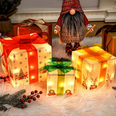 3PACK Lighted Gift Boxes Decorations---Outdoor Christmas Decorations-Lighted Gift Boxes Decorations for Home, Indoor, Outdoor, Yard, Lawn - Type A
