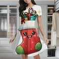 thumbnail image 2 of Cute Christmas Stocking Gifts Women's Classic Swing Skater Dress Casual Work Party Cocktail Dresses, 2 of 6