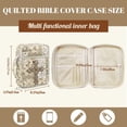 thumbnail image 7 of Xoenoiee Cross Floral Patchwork Pattern Bible Cover Case for Women Men, Large Bible Cover with Handle and Zippered Pocket, Quilted Bible Carrying Case Bible Holder Study Supplies Accessories, 7 of 7