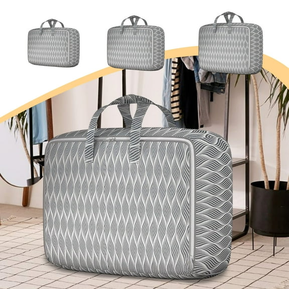 FAMTKT Extra Large Storage Bags, Folding Moving Bags Closet Organizers and Storage Containers, Oversized Clothing Quilt Storage Bag Moving Packing Bag