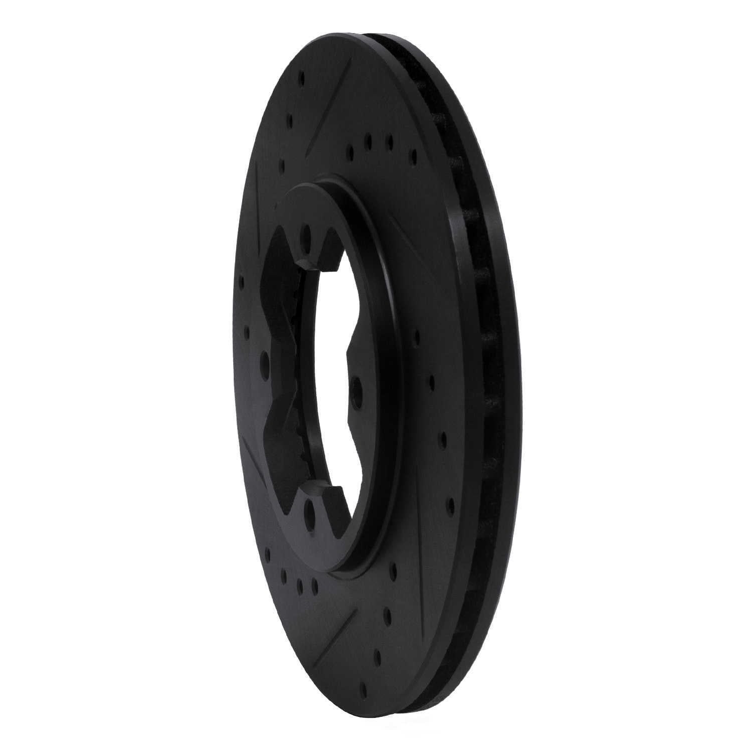 Dynamic Friction Company 633-67005L DFC Brake Rotor - Drilled And Slotted - Black