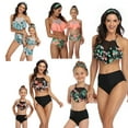 thumbnail image 7 of FLMEI Family Swimwear Two Pieces Parent-Child Bikini Set Ruffles Tank Tops Swimwear Halter for Kids Toddler Mom Bathing Suits, 7 of 7