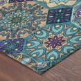 thumbnail image 3 of Addison Rugs Chantille Indoor/Outdoor Transitional Americana Teal Machine Washable Rectangle Rug, 5' x 7'6", 3 of 8