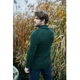 thumbnail image 4 of SAOL 100% Merino Wool Aran Men's Shawl Collar Cardigan Sweater Cable Knit Jacket Made in Ireland, 4 of 5