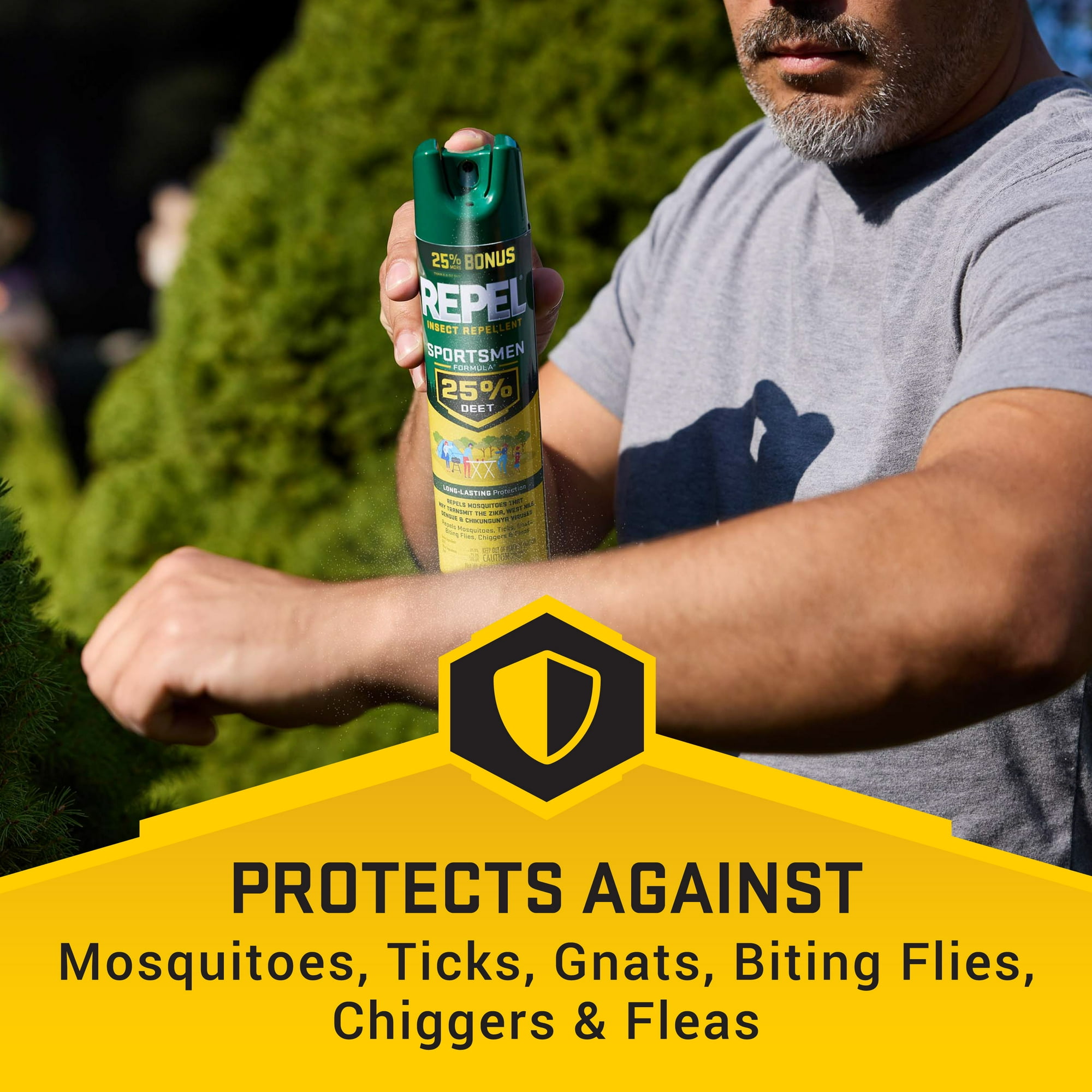 Repel Insect Repellent Sportsmen Formula 25% DEET, Bonus Aerosol, 8.125 Ounces