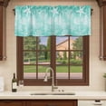 thumbnail image 6 of 2 Pack Valances for Window, Teal Ombre Coastal Short Curtains for Kitchen Bedroom Living Room, Nautical Beach Starfish Coral Summer Rod Pocket Small Window Treatment Valance Drapes 60 x 18 Inch, 6 of 8