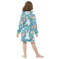 thumbnail image 4 of FORMRS Niños Bathrobe Unisex Hooded Robe Soft Plush Pajamas Sleepwear, Size 10-12T, Blue Easter Bunny, 4 of 7