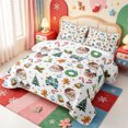 thumbnail image 3 of Manfei Cute Xmas Pink Christmas Quilt Full,Winter Holiday Full Bedspread Sets,3 Pieces,1 Coverlet and 2 Pillowcases, 3 of 7