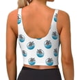 thumbnail image 3 of Haiem Turtle Pattern Womens Sports Bra - U Neck Padded Low Impact Yoga Bra Workout Crop Top Gym Moisture-Wicking Workout Vest -X-Large, 3 of 9