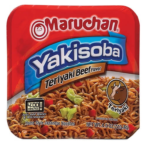 Maruchan Yakisoba Teriyaki Beef Flavor, Pack of 2, 4 oz