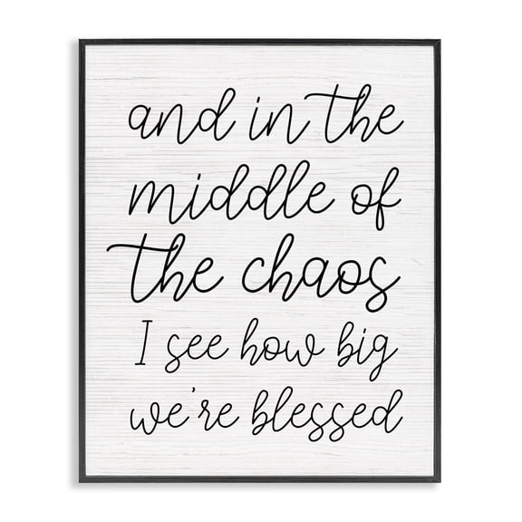 Stupell Industries Shabby Chic How Big We're Blessed Uplifting Black Framed Giclee Art, 11 x 14, by Lil' Rue