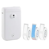 GREENCYCLE D30S Smart Portable Thermal Label Printer Bluetooth Handheld Label Maker Machine White Compatible for Android & iOS System - 1 Pack D30 Wireless Sticker Maker and 3 Rolls Adhesive Labels