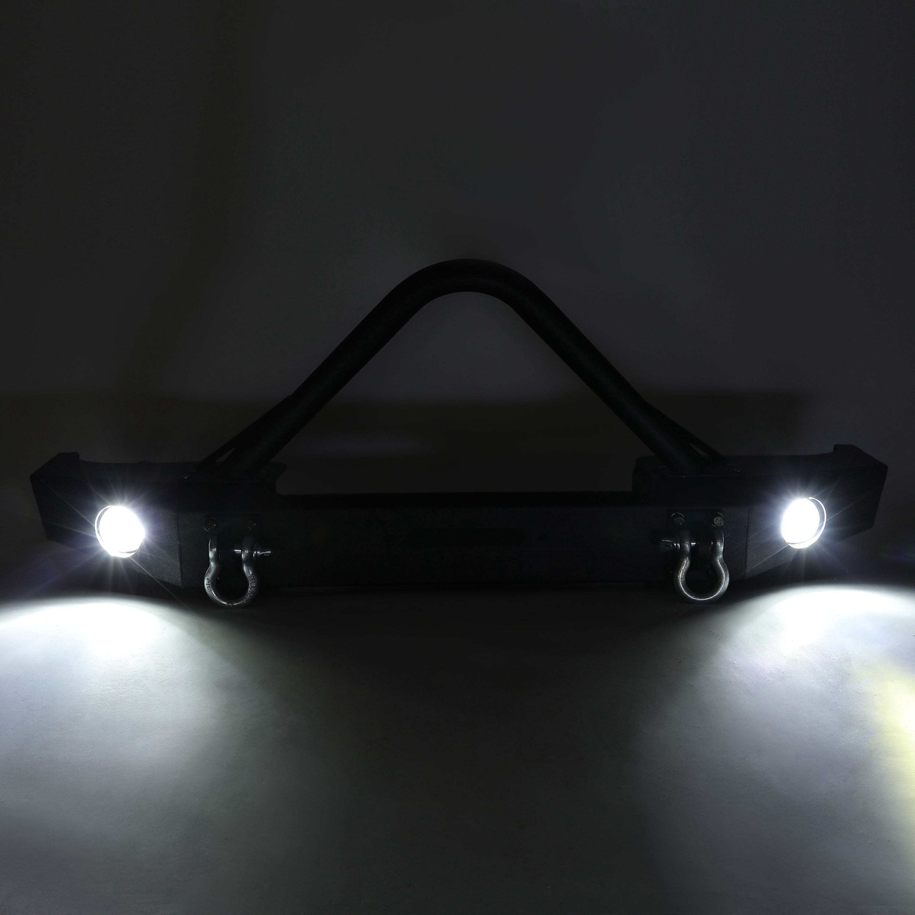 Kojem Front Bumper with Fog Lights & Winch Plate for 1984-2001 Jeep Cherokee XJ and Jeep Comanche MJ