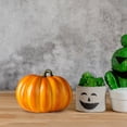 thumbnail image 6 of 7.5 Inch Fake Pumpkin Resin Decoration – Realistic Artificial Halloween Pumpkin for Indoor/Outdoor Fall, Thanksgiving, and Harvest Décor – Lightweight & Unbreakable Craft Pumpkin, 6 of 7