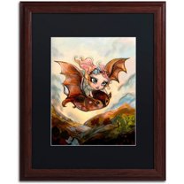 Trademark Fine Art "Dreaming Of Flying" Canvas Art by Natasha Wescoat, Black Matte, Wood Frame