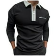 thumbnail image 1 of pstuiky Camisas de invierno de manga larga para hombre, Camisas casuales para hombre, con botones sólidos, cuello vuelto, manga larga y bolsillo. camisetas de hombre xl, 1 of 3