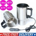 thumbnail image 1 of 60W Car Electric Heated Travel Mug 12V 450ml Stainless Coffee Tea Cup Warmer Mug, 1 of 1