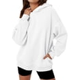 thumbnail image 2 of Sudaderas con Capucha de Gran Tamaño para Mujer, Sudaderas Cómodas, Conjuntos de Moda de Otoño, Blusas Casuales, Ropa de . XL, 2 of 8