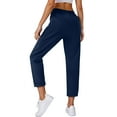 thumbnail image 3 of LXPAM Women's Pants 7/8 Stretch High Waisted Sweatpants Travel Athletic Work Golf Pants for Women, 3 of 5