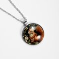 thumbnail image 4 of Squirrel Glass Circular Pendant Necklace - Stylish Womens Necklaces ?, 4 of 5