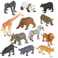 thumbnail image 1 of Lomimos 12 Piezas Mini Figura De Animal Salvaje Juguete Realista Figuras De Animales De Safari Modelo Decoración De Pastel Para Niños Cumpleaños Navidad Fiesta De Aprendizaje Educativo, 1 of 5