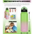 thumbnail image 3 of Gym Water Bottle with Straw | Oldley Insulated 20oz Stainless Steel | One-Click Lid & Leak Proof Cap for Workouts, 3 of 10