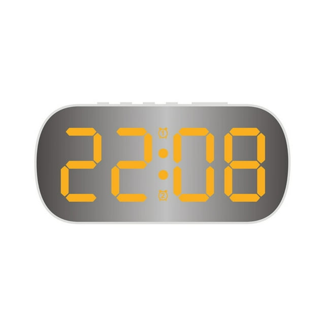 Maytalsory Horloge de Table Deux Alarmes Réglage de Luminosité Mode Nuit 2. Heure Réveil Lumière Blanche Jaune