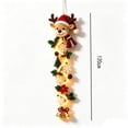 thumbnail image 5 of LOWLHOME Glowing Christmas Door Hanger, Warm LED Lighted Holiday Door Decor with Festive Christmas Design, Cloth Hanging Decoration for Front Door Entryway Porch and Wall, 47.2 in, 5 of 5