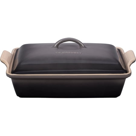 Le Creuset Stoneware Heritage Covered Rectangular Casserole, 4 qt. (12" x 9"), Oyster