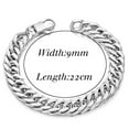 thumbnail image 1 of mmirethe Weave Bracelets Reusable Chains Jewelry Rustproof Lightweight Bracket Fashionable Hand Chain with Square Buckle 9mm 22cm, 1 of 8