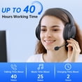 thumbnail image 6 of AYEDLOE Wireless Headset with Mic AI Noise Cancelling for Work, Bluetooth V5.3 Headphones with Microphone for Computer Laptop PC Phone, Black, 6 of 9