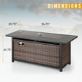 thumbnail image 7 of Sophia & William 56" Outdoor Propane Gas Fire Pit Table with Lid 50,000 BTU, 7 of 7