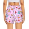 thumbnail image 2 of Lsque Sanrio Printed Women's Running Shorts with Liner Pockets,Elastic Quick Dry Workout Athletic Gym Yoga Shorts,Womens High Waist Shorts-Large, 2 of 9