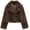 Brown-1, variant on Elegant Womens Faux Fur Coat for Winter Fashion - Warm & Soft L,Wine-1
